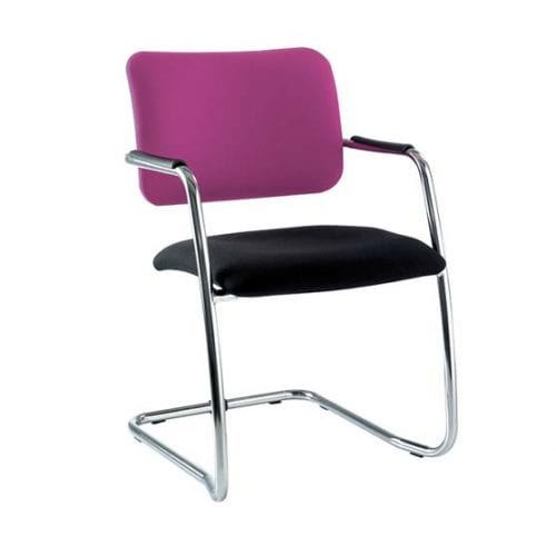 Air Breeze Cantilever Chair in pink and black fabrics