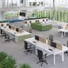 Pure Desks Shown in an open office