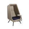 Connection muse high back acoustic seating with white table and black legs