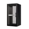 chat box single booth glass door dams