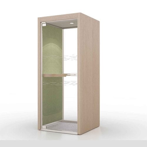 T4 Lite telephone booth green and wooden