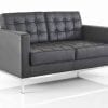 Classico reception sofa with black bonded leather