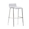 Bjorn White Leather Chrome Base