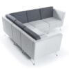 dams lyric modular sofa chrome base dams