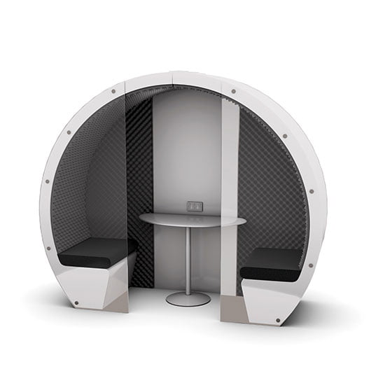 4 person meeting pod acoustic part glass