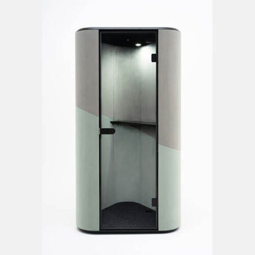 Front of Hana acoustic telephonebooth by Mdd available at BT Office Furniture
