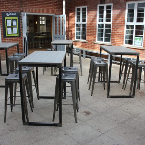 Urban Poseur with French Bistro Stools