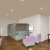 Office Renders of the Snug & Snuggle Office Pods
