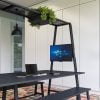Collaborative Office Table in black finish with overframe