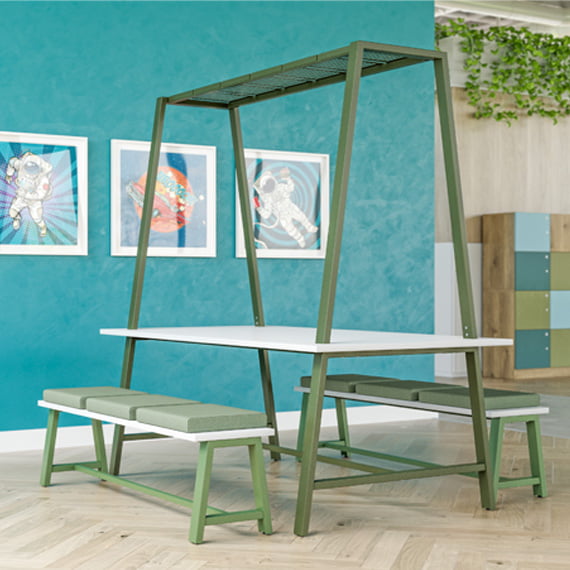 Aspect Table Green Frame