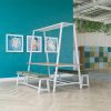 Aspect collaborative office table with overframe