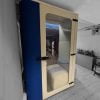 Blah Blah phone booth in an office